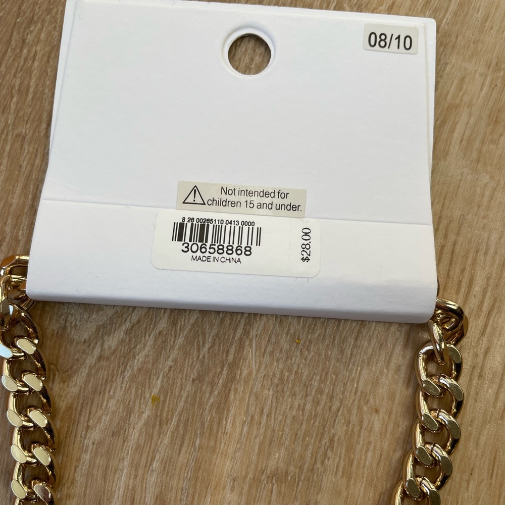 Nwt Express Gold Statement Necklace - image 3